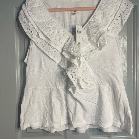 Anthropologie Porridge Jodi Ruffled Eyelet Top NWT Size XL - Picture 4 of 9